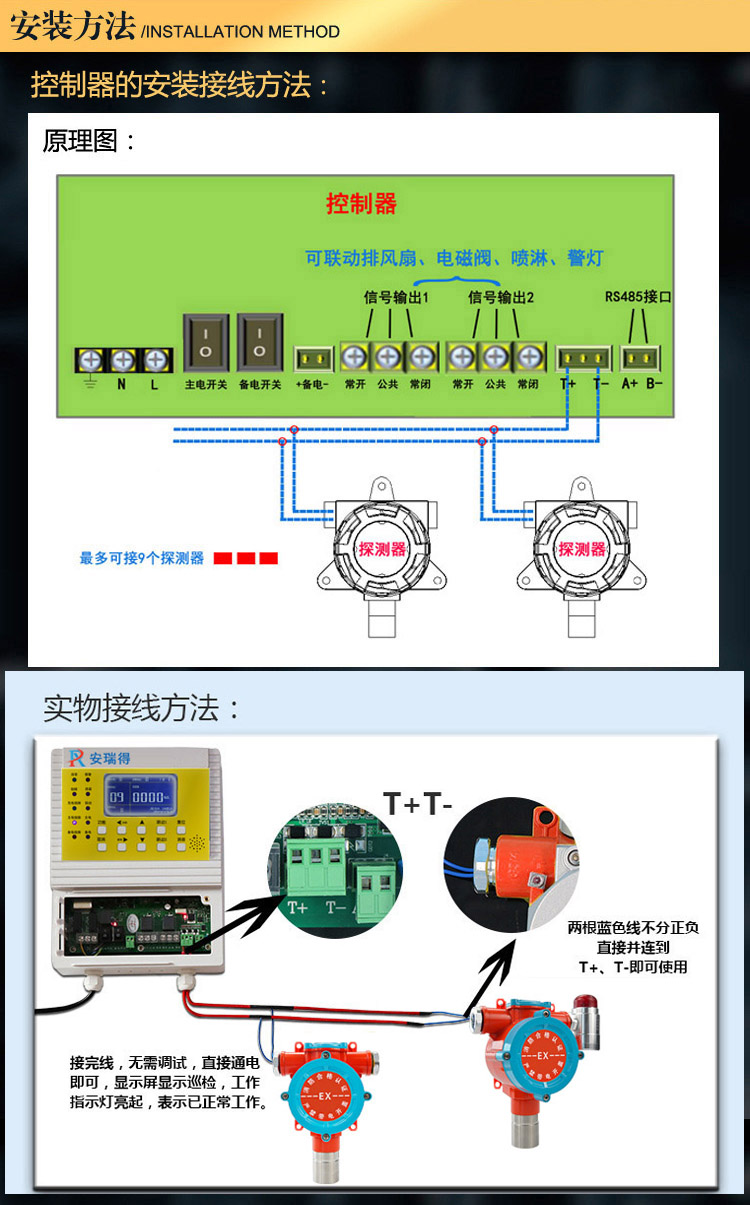 氯氣氣體報(bào)警器安裝方法
